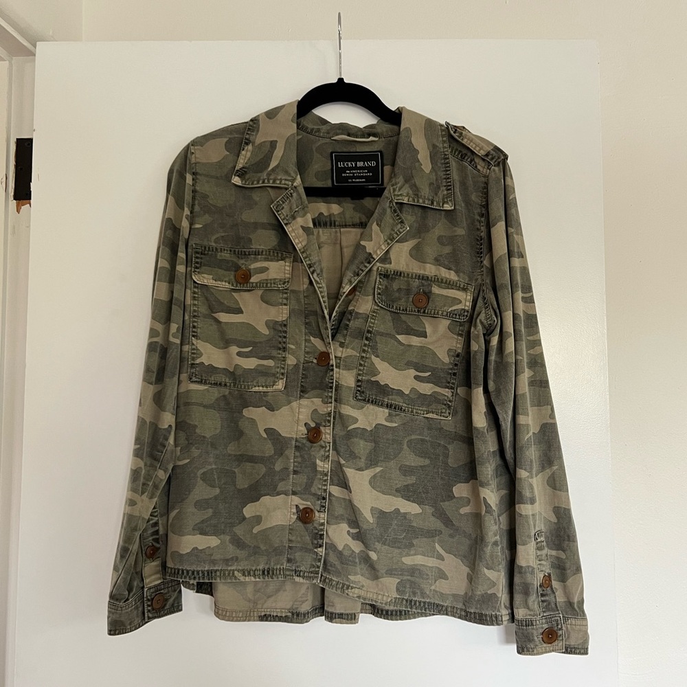 Lucky Brand Camo Blouse